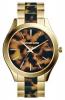 Đồng hồ Michael Kors Slim Runway Tortoise-shell Dial Gold-tone and Tortoise-shell Acetate Ladies Watch MK4284