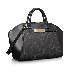 Túi xách Calvin Klein Addie Dome Satchel Signature Handbag Black