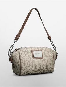 Túi xách Calvin Klein Logo jacquard Capacity Chain Shoulder Bag (Natural)