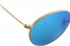 Kính mắt Ray-Ban Unisex Adult Round Metal Sunglasses in Matte Gold Blue Polarised Mirror RB3447 112/4L 50