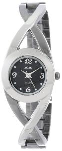 Đồng hồ XOXO Women's XO5218 Black Dial Two-Tone Half Cuff and Half Bracelet Watch