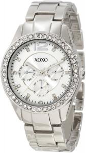 Đồng hồ XOXO Women's XO5476 Silver-Tone Bracelet With Rhinestones Accent Bezel Watch