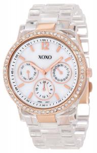 Đồng hồ XOXO Women's XO5528 Clear Bracelet with Rhinestones on Rose Gold Case Watch