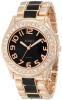 Đồng hồ XOXO Women's XO5473 Rose Gold Tone and Black Epoxy Bracelet Watch