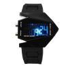 Đồng hồ Elegant Plane Style Digital Display LED Silicone Wrist Watch Black