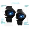 Đồng hồ Elegant Plane Style Digital Display LED Silicone Wrist Watch Black