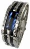 Đồng hồ YouYouPifa Trendy Design Army Style LED Watch with Alloy Bracelet and 28 Blue LED Lights for Time & Date Display