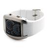 Đồng hồ Yesurprise Fashion Silicone Rubber Band Blue Binary DOT Unisex LED Wrist Watch White