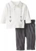 Quần áo trẻ em  Calvin Klein Baby-Boys Newborn Polo with Suspenders and Cargo Pants