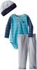 Quần áo trẻ em Quiksilver Baby-Boys Infant Blue Navy Stripes Long Sleeve Body Suit