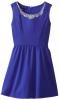 Váy trẻ em Amy Byer Big Girls' Fit and Flare Dress with Jeweled Peter Pan Collar