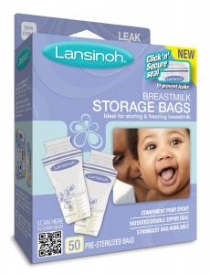 Lansinoh Breast Milk Storage Bags, 50-Count