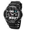 Đồng hồ Baidi Men's BBD-AK1170B Black Rubber Strap Black-Tone Analog Digital Sport Watch Waterproof