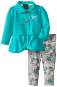 Áo khoác bé gái Calvin Klein Baby-Girls Infant Jacket with Printed Pants