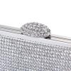 Ví nữ Ecosusi Sophisticated Crystals Rhinestones Clasp Flap Clutch Evening Bag Baguette Handbag