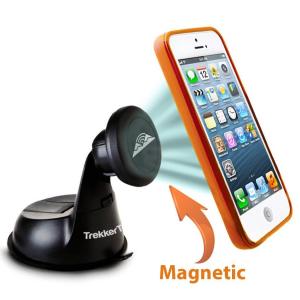 Giá để điện thoại Trekkertech PhoneRider - The Best Universal Cell Phone Mount Holder For Car, Home & Travel | Best Grip to Dashboard, Windshield, Desk etc. | Powerful Cradle-Less Magnetic Head Securely Holds Mobile Phones, Phablets, GPS.