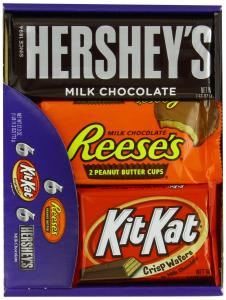 Thực phẩm dinh dưỡng Hershey's Chocolate Variety Pack, 18-Count Box, Total Net WT 27.3 oz.