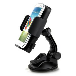 Giá để điện thoại  IClever® ICH02 360 Degree Rotation Universal Windshield & Dashboard Car Mount Cradle Holder for iPhone 6 / 6Plus / 5S / 5C / 5 / 4S, Samsung Galaxy Note 3 /Note 2, Galaxy S4/S3/S2, Galaxy Mega, HTC One (M8), Google Nexus 4/Nexus 5,.