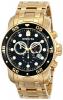 Đồng hồ Invicta Men's 0072 Pro Diver Collection Chronograph 18k Gold-Plated Watch