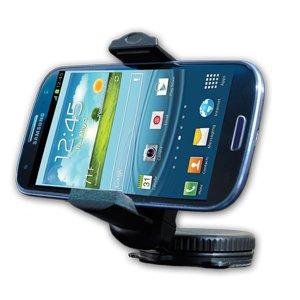 Giá để điện thoại Car Phone Mount for Windshield & Dashboard with Free Adhesive Disk -Fits iPhone 6/5S/5C/5/4S/4, Samsung Galaxy S4/S3/S2. Universal Mount Fits Most Cell Phones & Mobile Devices like HTC, Motorola, Blackberry Q Series, Garmin & TomTom GPS.