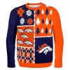 Áo thu đông NFL Football 2014 Ugly Christmas Sweater Busy Block Design - Pick Team! (Denver Broncos, Medium)