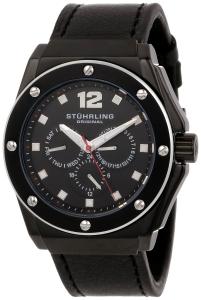 Đồng hồ Stuhrling Original Men's 469.33551 Special Reserve Apocalypse Midnight Quartz Multi-Function Black Leather Strap Watch