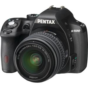 Máy ảnh Pentax K-500 16MP Digital SLR Camera Kit with DA L 18-55mm f3.5-5.6 and 50-200mm Lenses (Black)