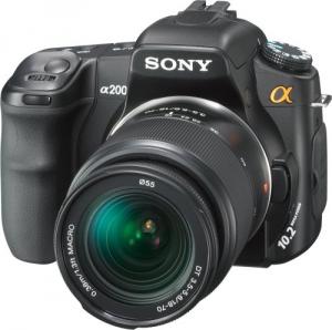 Máy ảnh Sony Alpha A200K 10.2MP Digital SLR Camera Kit with Super SteadyShot Image Stabilization with 18-70mm f/3.5-5.6 Lens