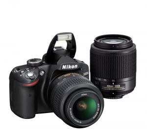 Máy ảnh Nikon D3200 24.2 MP CMOS Digital SLR with 18-55mm VR and 55-200mm Non-VR DX Zoom Lenses