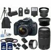 Máy ảnh Canon EOS Rebel T5 18 MP CMOS Digital SLR Camera with EF-S 18-55mm f/3.5-5.6 IS II Zoom Lens & EF 75-300mm f/4-5.6 III Telephoto Zoom Lens + 15pc Bundle 32GB Deluxe Accessory Kit