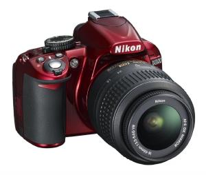 Máy ảnh Nikon D3100 Digital SLR Camera & 18-55mm G VR DX AF-S Zoom Lens (Red)