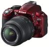 Máy ảnh Nikon D3100 Digital SLR Camera & 18-55mm G VR DX AF-S Zoom Lens (Red)