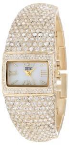 Đồng hồ Badgley Mischka Women's BA/1154MPGB Swarovski Crystal Covered Gold-Tone Bangle Watch