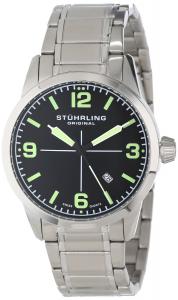 Đồng hồ Stuhrling Original Men's 449B.331171 Aviator Tuskegee Elite Swiss Quartz Date Stainless Steel Bracelet Watch