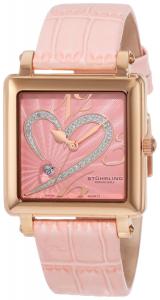 Đồng hồ Stuhrling Original Women's 253XL.1145A4 Amour Aphrodite Courtly Passion Swiss Quartz Diamond Date Pink Watch