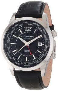 Đồng hồ Stuhrling Original Men's 277.33151 Classic Traveler Explorer Automatic World Time Date Silver Tone Watch