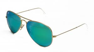 Kính mắt Rayban 3025 112/19 Gold Matte / Geen Flash Mirrored Authentic 100% ITALY FLASH MODELS