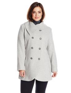 Áo khoác Jessica Simpson Women's Plus-Size Double-Breasted Envelope-Collar Wool Coat