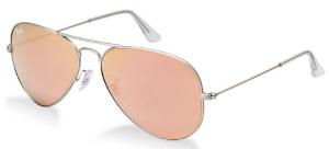 Kính mắt Ray-Ban Aviator Sunglasses Matte Silver/Pink Mirror (019/Z2) 55mm (SMALL SIZE)