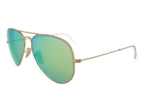 Kính mắt New Ray Ban RB3025 112/19 Aviator Matte Gold/Crystal Green Mirror 55mm Sunglasses