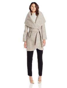 Áo khoác T Tahari Women's Marla Tweed Wool Wrap Coat