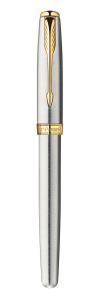 Bút Parker Sonnet Fountain Pen, Medium Point, Stainless Steel with Gold Trim (1743624)