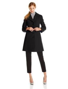 Áo khoác Larry Levine Women's Classic Single-Breasted Notch-Collar Coat