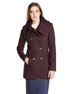 Áo khoác Jessica Simpson Women's Double-Breasted Fold-Collar Wool Coat