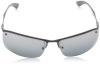 Kính mắt Ray-Ban Tech Carbon Fibre Wraparound Sunglasses in Black Gradient Grey Mirror Polarised RB8315 002/82 63