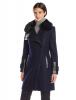 Áo khoác Via Spiga Women's Wool Coat with Ultra Soft Faux Fur Collar