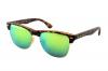 Kính mắt Ray-Ban Oversized Clubmaster in Matte Havana Grey Green Mirror RB4175 609219 57