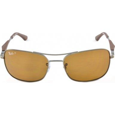 Kính mắt Ray-Ban 3515 029/83 Gunmetal and Brown 3515 Aviator Sunglasses Polarised Drivin