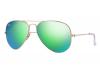 Kính mắt Ray-Ban RB3025 112/19 Aviator gold frame Crystal Green Mirror Lens large