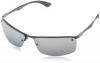 Kính mắt Ray-Ban Tech Carbon Fibre Wraparound Sunglasses in Black Gradient Grey Mirror Polarised RB8315 002/82 63